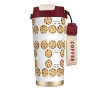 MNBVCDRTYU Chocolate Chip with Different Expressions 316 Stainless Steel Coffee Cup - Insulated Travel Mug with 12-Hour, Large Capacity Cone Shape Cup for Home, Office & Outdoor Use
