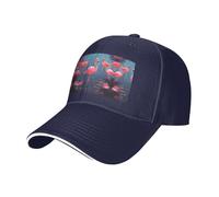 MNBVCDRTYU Lovely Flamingos Casquette Baseball Cap - Classic Unisex Hat with Breathable Sweatband, Adjustable Fit, and Reinforced Crown for Outdoor, Sports & Daily Wear Navy Blue