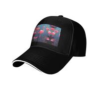MNBVCDRTYU Lovely Flamingos Casquette Baseball Cap - Classic Unisex Hat with Breathable Sweatband, Adjustable Fit, and Reinforced Crown for Outdoor, Sports & Daily Wear Black