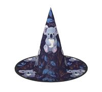MNBVCDRTYU Lovely Koala Halloween Hat - Full Print Design, Comfortable Oxford Cloth, Lightweight & Foldable For Parties, Carnivals, And More