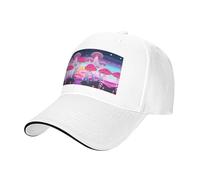 MNBVCDRTYU Magic Mushroom Casquette Baseball Cap - Classic Unisex Hat with Breathable Sweatband, Adjustable Fit, and Reinforced Crown for Outdoor, Sports & Daily Wear White
