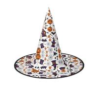 MNBVCDRTYU Magic Witch Witchcraft Bohemian Drawing Halloween Hat - Full Print Design, Comfortable Oxford Cloth, Lightweight & Foldable For Parties, Carnivals, And More