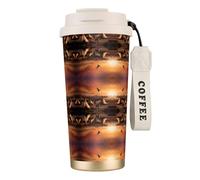 MNBVCDRTYU Native American Tribes 316 Stainless Steel Coffee Cup - Insulated Travel Mug with 12-Hour, Large Capacity Cone Shape Cup for Home, Office & Outdoor Use