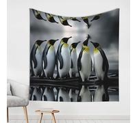 MNBVCDRTYU Penguin Family 59x59in Tapestry – Wall Hanging For Home, Holiday & Seasonal Interior Decoration