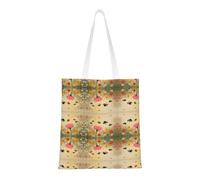 MNBVCDRTYU Rural Bees Wildflowers Stylish Totes â€“ Lightweight 100% Polyester Canvas Bag With Reinforced Handles â€“ Ideal For Daily Commute, Shopping & School Use