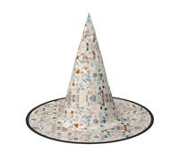 MNBVCDRTYU Terrazzo Marble Pastel Halloween Hat - Full Print Design, Comfortable Oxford Cloth, Lightweight & Foldable For Parties, Carnivals, And More
