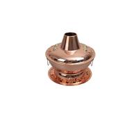 MNBVH Chinese Copper Hot Pot, Pure Copper Thick Mongolian Cattle Hotpot, Electric Carbon Double Heating Base, Split Design, Easy To Clean, Suitable For Family Gathering For Family/Friends, Parties