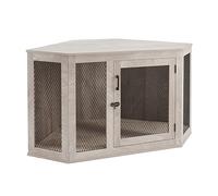 MNBVH Corner Dog Crate Furniture Decorative Dog Kennel Rustic Heavy Duty Dog Crate Furniture Dog Kennel Indoor TV Stand Chew-Resistant for Small/Medium/Large Dog for Limited Room.