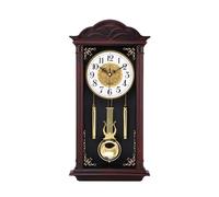 MNBVH Wall Clocks Grandfather Wood Wall Clock With Chime Pendulum Wood Traditional Clock, Silent Wall Clock 26in Classic Chiming Wall Clock With Swinging Pendulum