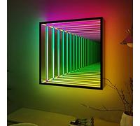 MNBVH Infinity Mirror Tunnel Lamp, Single-Sided LED 3D Mirror Night Light, Sensory Infinity Light for Home, Desk, Living Room, Party Decoration(Color:50cm)