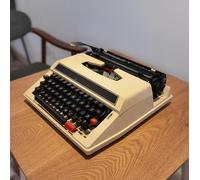 MNBVH Old Fashioned Manual Typewriter - Portable Machinery Word Processing Typewriter, Included Twin Spool Black Red Ribbon(Color:B)