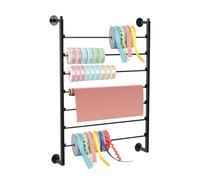 MNBVH Ribbon Storage Organizer,Wall Mounted Scarf Storage Rack,Wrapping Paper Rack,Metal Ribbon Storage for Craft Room,Flower Shop,Gift Wrapping Paper