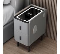 MNBVH Smart Bedside End Table With Storage Drawer, Small Nightstand, Narrow Nightstand, Nightstand With Drawer, Smart LED Nightstand(Size:30cm/11.8in,Color:C-4)