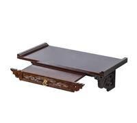MNBVH Wall-Mounted Buddha Statue Stand Shrine Altar Table, Chinese Personal Shrine Altar Meditation Table with Drawers, Bamboo Prayer Buddhist Puja Table for Living Room, Bedroom, Office
