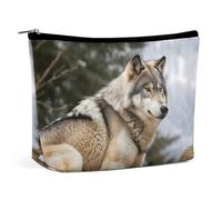 MNBVKL Cosmetic Bag,Snow Mountain Wild Wolf Printed Cosmetic Bag,wallet Cosmetic Bag,cute Cosmetic Bag,hand Held Cosmetic Bag, Snow Mountain Wild Wolf, One Size