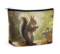 MNBVKL Cosmetic Bag,Squirrel Eats Nuts Printed Cosmetic Bag,wallet Cosmetic Bag,cute Cosmetic Bag,hand Held Cosmetic Bag, Squirrel Eats Nuts, One Size