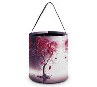 MNBVKL Fructose Bag, Romantic Hearts Leaves Tree Printed Fructose Bag,Halloween Candy Bag,travel Storage Bag,candy Basket, Romantic Hearts Leaves Tree, One Size