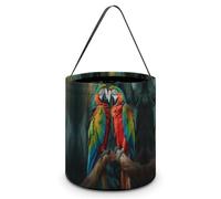 MNBVKL Fructose Bag, Two Colored Parrots Printed Fructose Bag,Halloween Candy Bag,travel Storage Bag,candy Basket, Two Colored Parrots, One Size