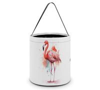 MNBVKL Fructose Bag, Watercolor Flamingo Printed Fructose Bag,Halloween Candy Bag,travel Storage Bag,candy Basket, Watercolor Flamingo, One Size