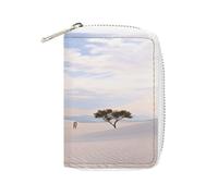 MNBVKL Wallet, Romantic White Sand Landscape Printed Wallet,large Capacity Travel Wallet,women Travel Wallet,adult Wallet, White, 16x11.5cm, Modern