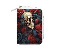 MNBVKL Wallet, Skull Image Poster Printed Wallet,large Capacity Travel Wallet,women Travel Wallet,adult Wallet, White, 16x11.5cm, Modern