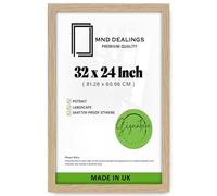 MND Dealings 32 x 24 Inch Poster Frame | Stylish Wall Frame for Photos & Art | Durable MDF & Perspex Protection | Perfect for Living Room, Office, or Study | [Oak]