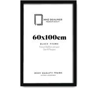 MND Dealings 60x100 cm Extra Large Poster Frame - Premium Black Clear HD Picture Frame for Posters, Prints & Artwork - Vertical or Horizontal Wall Mount Display 600 × 1000 mm-(Black)