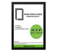 MND Dealings | Black 20.32 x 25.40 cm Picture Frame Home Office Livingroom Décor 10X8 Inch Frame Certificate Jigsaw Puzzle (25.40 x 20.32 CM) [ Black ]