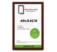 MND Dealings Black 40x54cm Poster Frame - Premium MDF Wood with UV-Protective & Non-Reflective Perspex - Modern Wall Mount Picture Frame for Home & Office Decor-[Mahogany]