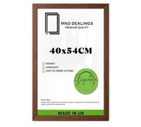 MND Dealings Black 40x54cm Poster Frame - Premium MDF Wood with UV-Protective & Non-Reflective Perspex - Modern Wall Mount Picture Frame for Home & Office Decor-[Walnut]
