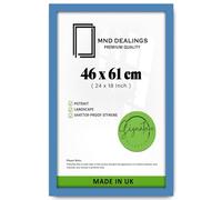 MND Dealings - Blue Modern Wall (46 x 61 CM) Poster Frame | Contemporary Home Office Decor - Clear Acrylic Front - MDF Backing with Both ways Wall Hanging Hooks - 24 x 18 Inch [ Blue ]