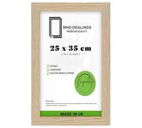 MND Dealings - Classic (25 x 35 CM) Rectangle Frame | Solid Wood Finish- Clear HD Perspex -Poster/Photo/Picture Frame - Rectangle Display 14 x 10 Inch [ Oak ]