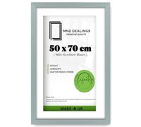 MND Dealings | Classic MDF Silver Poster Frame | (50 x 70 cm) Sold Wood Finish, with 60 x 40 cm White Mount 28 x 20 - [ Silver ]