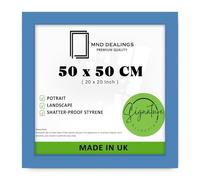 MND Dealings - Elegant BluePicture Poster Frame, (50 x 50 CM) | Wood Finish, Square Display Square Frame, Living room Décor 20 x 20 Inch [ Blue ]