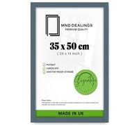 MND Dealings Elegant Picture Poster Photo Frame 35x50cm (14 x 20 inch) Display Certificates Jigsaw Puzzle Wall Mounted -Shatterproof Perspex Front -Landscape Portrait Hanging (Dark Grey)