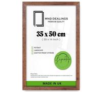 MND Dealings Elegant Rustic Picture Poster Photo Frame 35x50cm (14 x 20 inches) Display Certificates Jigsaw Puzzle Wall Mounted -Shatterproof Perspex Front -Landscape Portrait (Rustic)