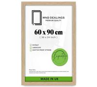MND Dealings - Elevate Modern Poster Frame (60 x 90 CM) | Vintage Picture/Poster Frame with Wood Finish, Rectangle display Paintings, Art Galleries 36 x 24 Inch [ Oak ]