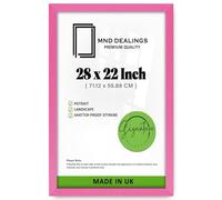 MND Dealings | Luxury Design (71.12 x 55.88 CM) MDF Pink Poster Frame | 711.2 x 558.8 mm Frame for Christmas, Wedding, Birthday, Couple Gifts 28X22 Inch - [ Pink ]