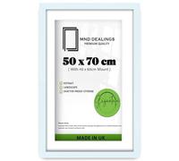 MND Dealings | MDF Elegant Certificate Frame (50 x 70 cm) with 60 x 40 cm White Mount Engineered Wood | 28X20 Inch Award, Poster, Painting, Modern Office Frame [ White ]