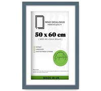 MND Dealings | MDF Modern Diploma Frame (50 x 60 cm) with 50 x 40 cm White Mount Engineered Wood | 20 x 24 Poster, Award, Home & Office Hanging Frame [ Dark Grey ]