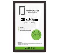 MND Dealings | MDF Picture Frame (30 x 50 CM) 300 x 500 mm Perfect for Art, Certificates & Wall Gallery, Ideal for Home, Sturdy MDF Wood Finish with Hanging Hooks [ Mahogany ]