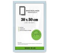 MND Dealings | MDF Picture Frame (30 x 50 CM) 300 x 500 mm Perfect for Art, Certificates & Wall Gallery, Ideal for Home, Sturdy MDF Wood Finish with Hanging Hooks [ Light Grey ]