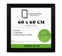 MND Dealings | MDF Picture Frame (60 x 60 CM) Ideal for Art, Home, Office & Room Interior, 24X24 Inch Premium Wood for a Sleek & Durable Look [ Matt Black ]