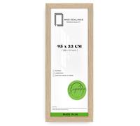 MND Dealings | MDF Picture Frame (95 x 33 CM) Ideal for Art, Posters & Portraits, Wall Gallery Frame for Home & Office Interiors, Hanging Hooks Included [ Oak ]