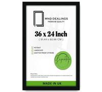 MND Dealings | MDF Poster Frame (91.44 x 60.96 CM) for Home & Office Décor, 91.44X60.96 CM Premium MDF Wood Finish, Includes Hanging Hooks for Easy Wall Mounting [ Black ]