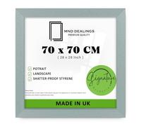 MND Dealings | MDF Wood Finish Poster Frame (70 x 70 CM) for Wall Gallery & Art Display, Great for Home, Office & Studio Décor, Hanging Hooks for Easy Mounting [ Silver ]