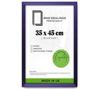 MND Dealings | MDF Wood Poster Frame (35 x 45 CM) 18X14 Inch for Wall Gallery & Art Display, Ideal for Home Interior, Sturdy Build with Hanging Hooks [ Purple ]