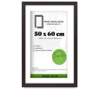 MND Dealings | MDF Wooden Art Print Frame (50 x 60 cm) With 500 x 400 mm White Mount Home & Office | $_SizeINCH_Double_CM_Reverse_$ Award, Poster, Picture, Modern Frame [ Mahogany ]