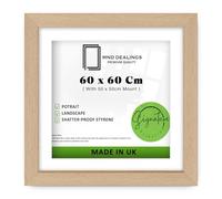 MND Dealings | MDF Wooden Picture Frame (60 x 60 Cm) With 500 x 500 mm White Mount Wall Mount | $_SizeINCH_Double_CM_Reverse_$ Diploma, Painting, Art Print, Certificate Frame [ Beech ]