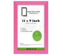 MND Dealings | Minimalist 279.4 x 228.6 mm Pink Photo Frame Solid Engineered Wood with Metal Clips |11 Inch x 9 Inch Frame for Home/Office Wall Décor (27.94 x 22.86 CM) [ Pink ]
